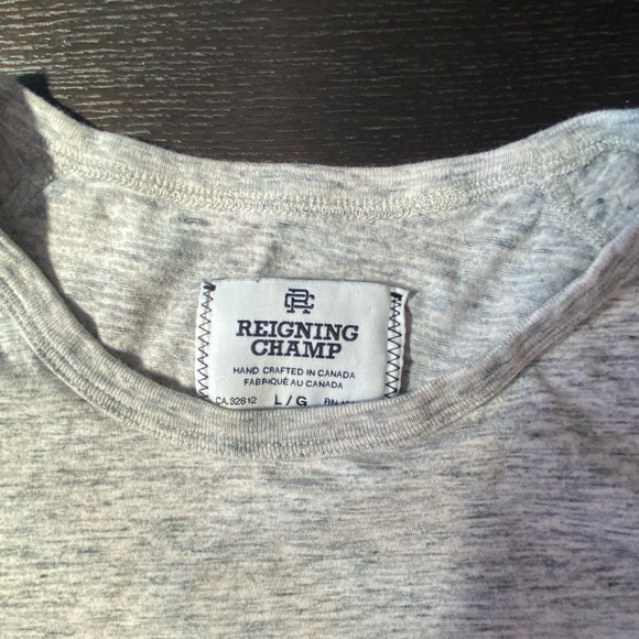 Reigning Champ Long Sleeve Men’s Grey Shirt 🥊 🔥 MSRP $70 - Picture 6 of 8